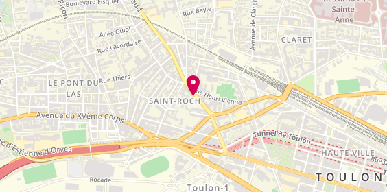 Plan de Hôpital Privé Toulon Hyères - Saint Roch, 99 avenue Saint-Roch, 83200 Toulon