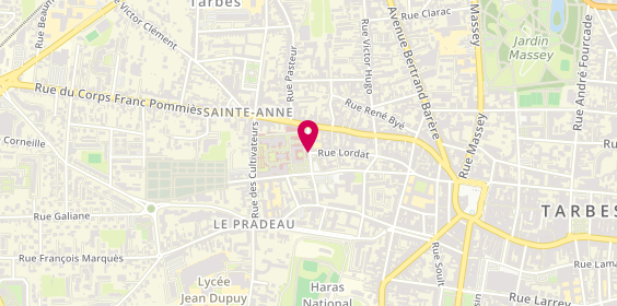 Plan de Centre Hospitalier de Tarbes, 2 Rue de l'Ayguerote, 65000 Tarbes