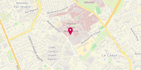 Plan de Clinique Phocéanne Sud, 17 avenue Viton, 13009 Marseille