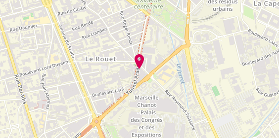 Plan de Cente d'Urologie Prado Louvain, 188 Rue du Rouet, 13008 Marseille