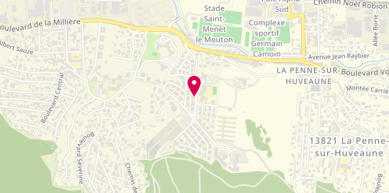 Plan de Clinique des Trois Cyprès, Boulevard des Candolles, 13821 La Penne-sur-Huveaune
