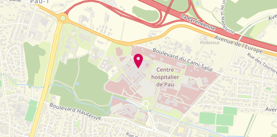 Plan de Centre Hospitalier François Mitterrand de Pau, 4 Boulevard Hauterive, 64000 Pau