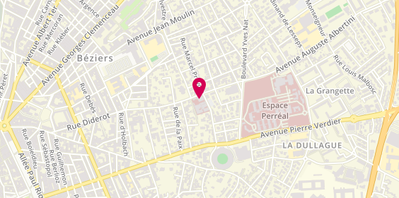 Plan de Clinique Champeau Méditerranée, 32 avenue Enseigne Albertini, 34500 Béziers