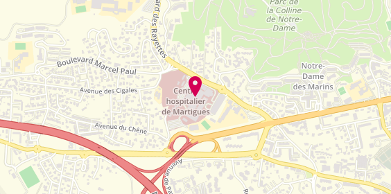 Plan de Centre Hospitalier de Martigues, 3 Boulevard des Rayettes, 13500 Martigues