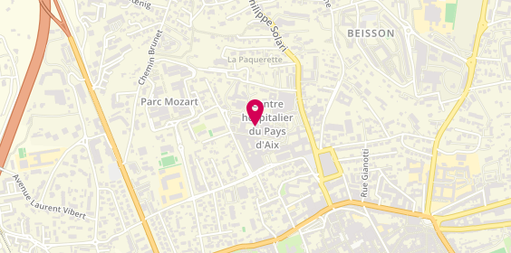 Plan de Centre Hospitalier du Pays d'Aix, avenue des Tamaris, 13100 Aix-en-Provence