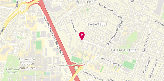 Plan de Maison des Solidarites Bagatelle, 36 Rue du Lotissement, 31100 Toulouse