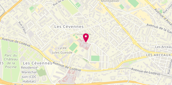 Plan de Clinique Clémentville, 25 Rue de Clementville, 34070 Montpellier