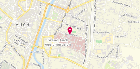 Plan de Centre Hospitalier du Gers, Bp363
10 Rue Michelet, 32008 Auch