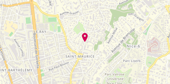 Plan de Clinique Saint Dominique, 18 Avenue Henri Dunant, 06100 Nice