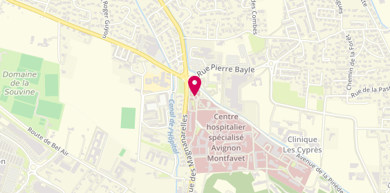 Plan de Centre Hospitalier Montfavet Avignon, avenue de la Pinède, 84140 Avignon