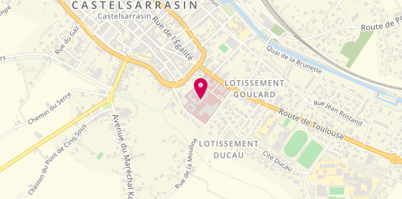 Plan de Centre Hospitalier Castelsarrasin, 72 Rue de la Mouline, 82100 Castelsarrasin