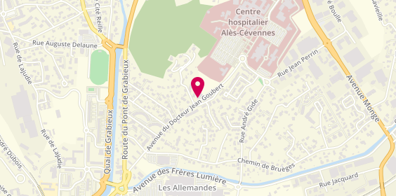 Plan de Centre Hospitalier Alès Cévennes, Avenue Docteur Jean Goubert, 30103 Ales En Cevennes