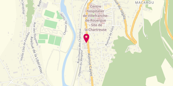 Plan de Clinique Sainte Marie, 32 avenue Caylet, 12200 Villefranche-de-Rouergue