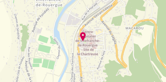 Plan de Centre Hospitalier, 6 avenue Caylet, 12200 Villefranche-de-Rouergue