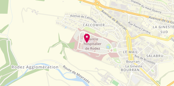 Plan de Hôpital Jacques Puel - Bourran, avenue de l'Hôpital, 12000 Rodez