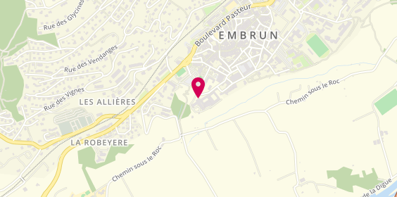 Plan de Centre Hospitalier d'Embrun, 8 Rue Pierre et Marie Curie, 05200 Embrun