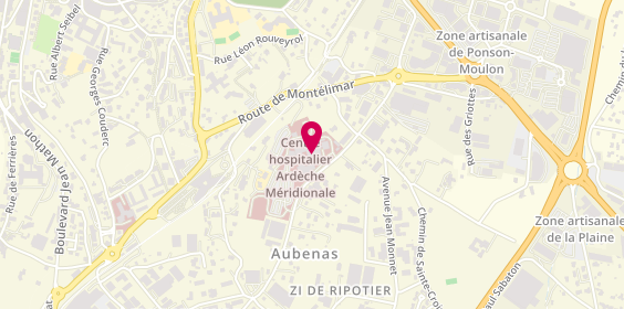 Plan de Centre Hospitalier d'Ardèche Méridionale (CHAM), 16 Av. De Bellande, 07200 Aubenas