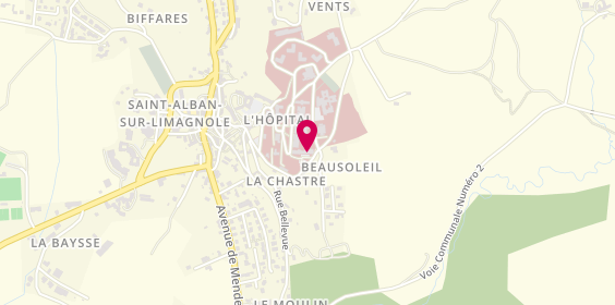 Plan de Centre hospitalier François-Tosquelles, Rue de l'Hôpital, 48120 Saint-Alban-sur-Limagnole