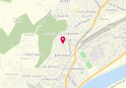 Plan de Hôpital Local de la Voulte Sur Rhône, 1 Rue de Rivoly, 07800 La Voulte-sur-Rhône