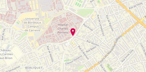 Plan de Centre Hospitalier Charles Perrens, 121 Rue de la Béchade, 33076 Bordeaux