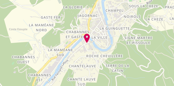Plan de Hôpital Local du Cheylard, 1 Rue Fernand Lafont, 07160 Le Cheylard