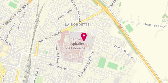 Plan de Centre Hospitalier Robert Boulin, 112 Rue de la Marne, 33500 Libourne