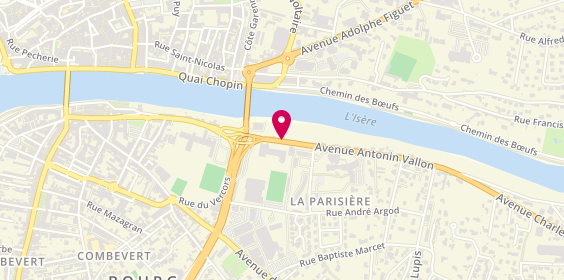 Plan de Clinique la Parisière, Avenue Antonin Vallon, 26300 Bourg-de-Péage