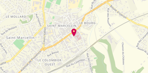 Plan de Centre Hospitalier Intercommunal Vercors Isère (CHIVI) St-Marcellin, 1 avenue Félix Faure, 38160 Saint-Marcellin