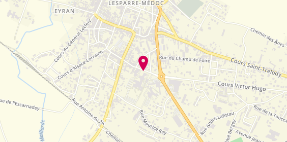 Plan de Clinique Mutualiste du Médoc, Cs 70083
64 Rue Aristide Briand, 33341 Lesparre-Médoc