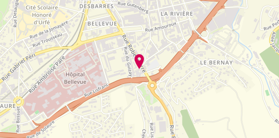 Plan de CSAPA, 58 Rue Robespierre, 42100 Saint-Étienne