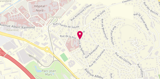 Plan de Clinique du Parc Saint Priest en Jarez, 92 Rue de la Piot, 42270 Saint-Priest-en-Jarez