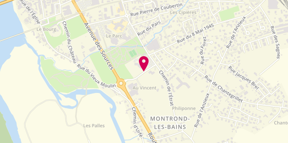 Plan de Korian Alma Santé, 165 Rue Francis Laur, 42210 Montrond-les-Bains