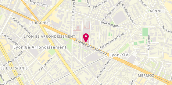 Plan de Hôpital privé Jean Mermoz, 55 Avenue Jean Mermoz, 69008 Lyon