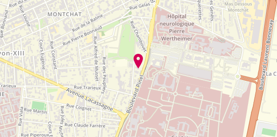 Plan de Centre Hémodialyse, 52 Boulevard Pinel, 69003 Lyon