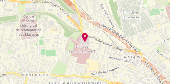 Plan de Lyon Champvert, 71 Rue Benoist Mary, 69005 Lyon
