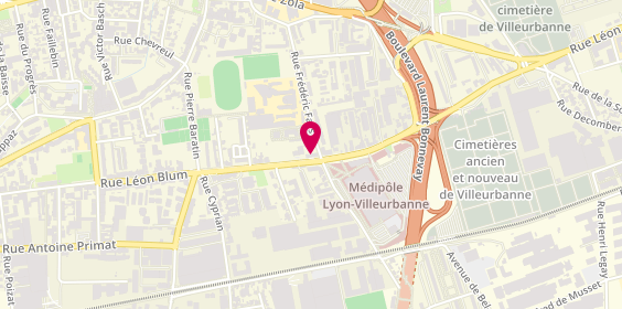 Plan de Mhp - Medipole Hopital Prive, Rue Léon Blum, 69100 Villeurbanne