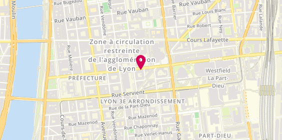 Plan de Clinique Dentaire de l'Europe, 62 Rue de Bonnel, 69003 Lyon
