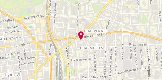 Plan de DENTAL WAY - Centre Dentaire des Charpennes, 4 place Charles Hernu, 69100 Villeurbanne