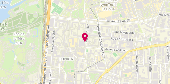 Plan de Clinique du Tonkin, 26 Rue du Tonkin, 69100 Villeurbanne