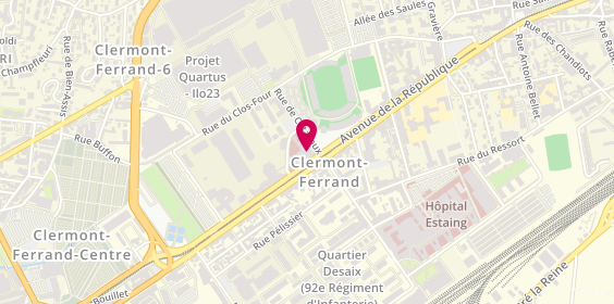 Plan de Clinique des Domes, 105 avenue de la République, 63100 Clermont-Ferrand
