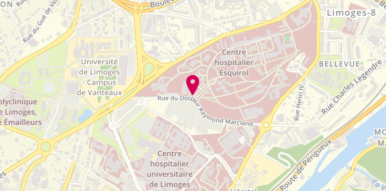 Plan de Centre Hospitalier Esquirol, 15 Rue du Docteur Marcland, 87025 Limoges