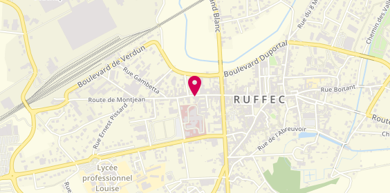 Plan de Centre Hospitalier de Ruffec, 15 Rue de l'Hopital, 16700 Ruffec