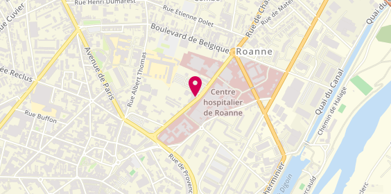 Plan de Accueil de Jour Philémon et Baucis Centre Hospitalier de Roanne, 63 Rue Charlieu, 42300 Roanne