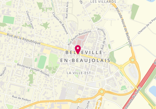 Plan de Cmp Cattp Belleville, 75 Rue de la Republique, 69220 Belleville-en-Beaujolais