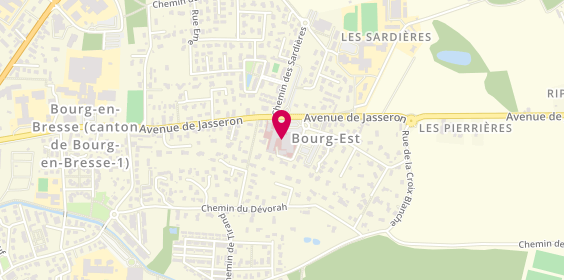 Plan de Clinique Convert - Ramsay Santé, 62 avenue de Jasseron, 01000 Bourg-en-Bresse