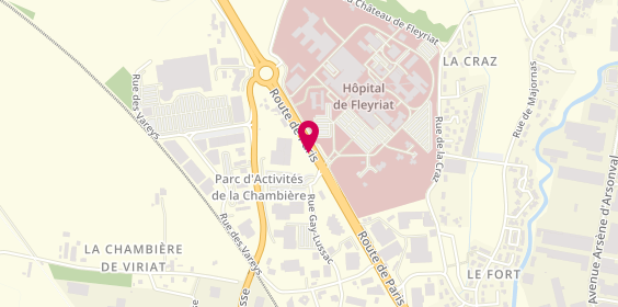 Plan de Centre Hospitalier de Bourg en Bresse, 900 Route Paris, 01440 Viriat