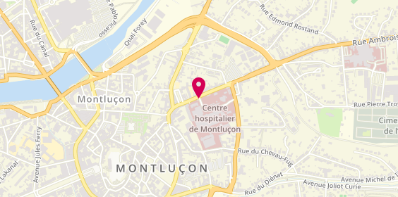 Plan de Centre Hospitalier Montluçon - Néris les Bains, 18 avenue du 8 Mai 1945, 03100 Montluçon