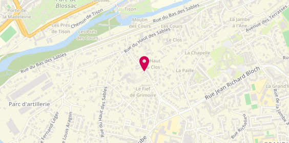 Plan de Clinique du Fief de Grimoire, 38 Rue Fief de Grimoire, 86000 Poitiers