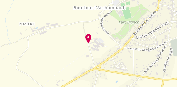 Plan de Centre Hospitalier de Bourbon l'Archambault, Gautrinière, 03160 Bourbon-l'Archambault