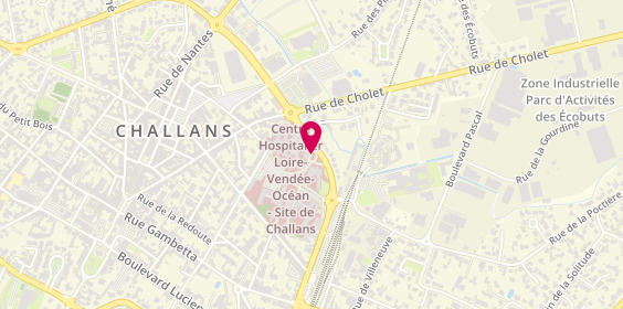Plan de Centre Hospitalier Loire Vendée Océan : Service des Urgences, 20 Boulevard Guérin, 85300 Challans